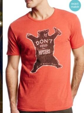 Lucky Brand Orange-Red Graphic Crewneck Tee